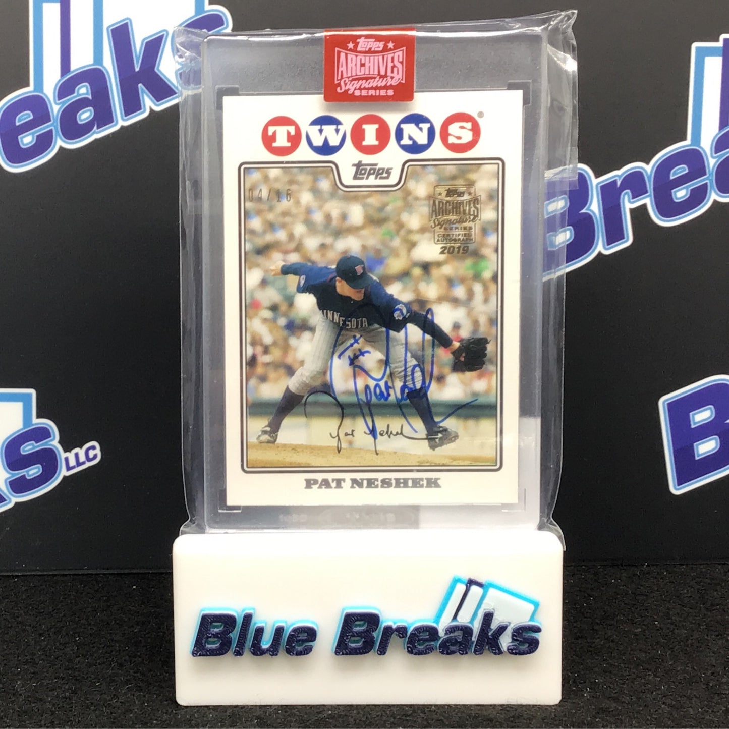 2019 Topps Archives Signatures Pat Neshek auto 04/16 #618 Twins