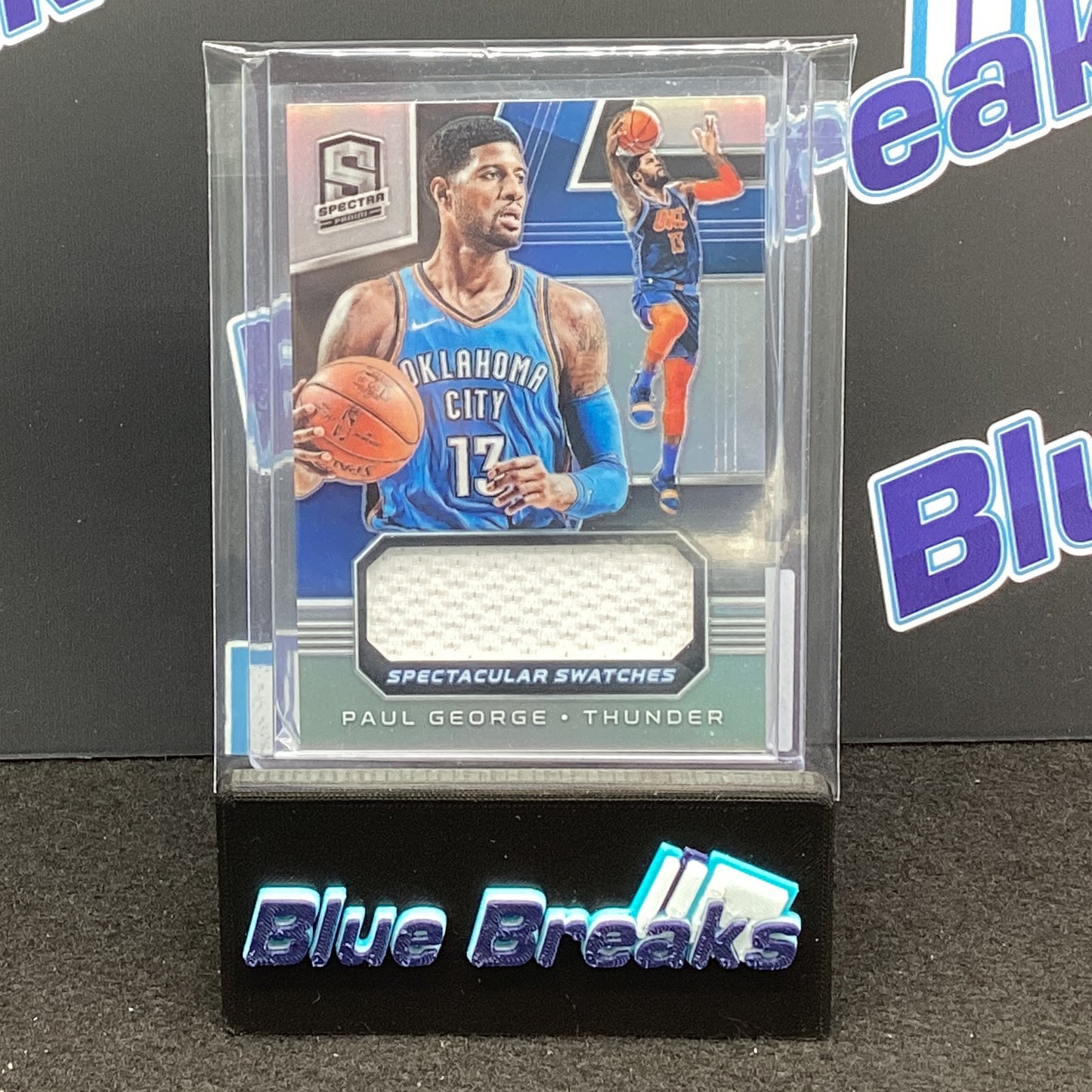 2018-19 Panini Spectra Spectacular Swatches Paul George 27/99 #SS-PGR Thunder
