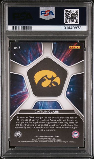 2024 Prizm Draft Picks - Caitlin Clark - - Basketball - Iowa Hawkeyes - Deep Space - #8 - PSA 10