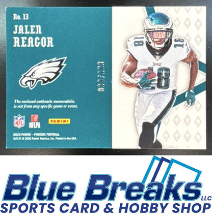 2020 Panini Phoenix Jalen Reagor #13 Rookie Memorabilia 009/100 RC