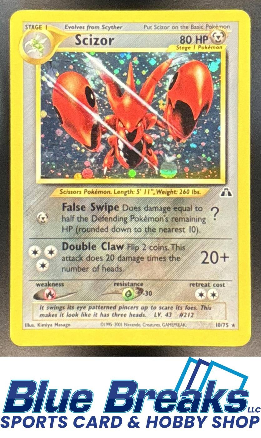 2001 Pokemon Neo Discovery Scizor #10/75 Holo