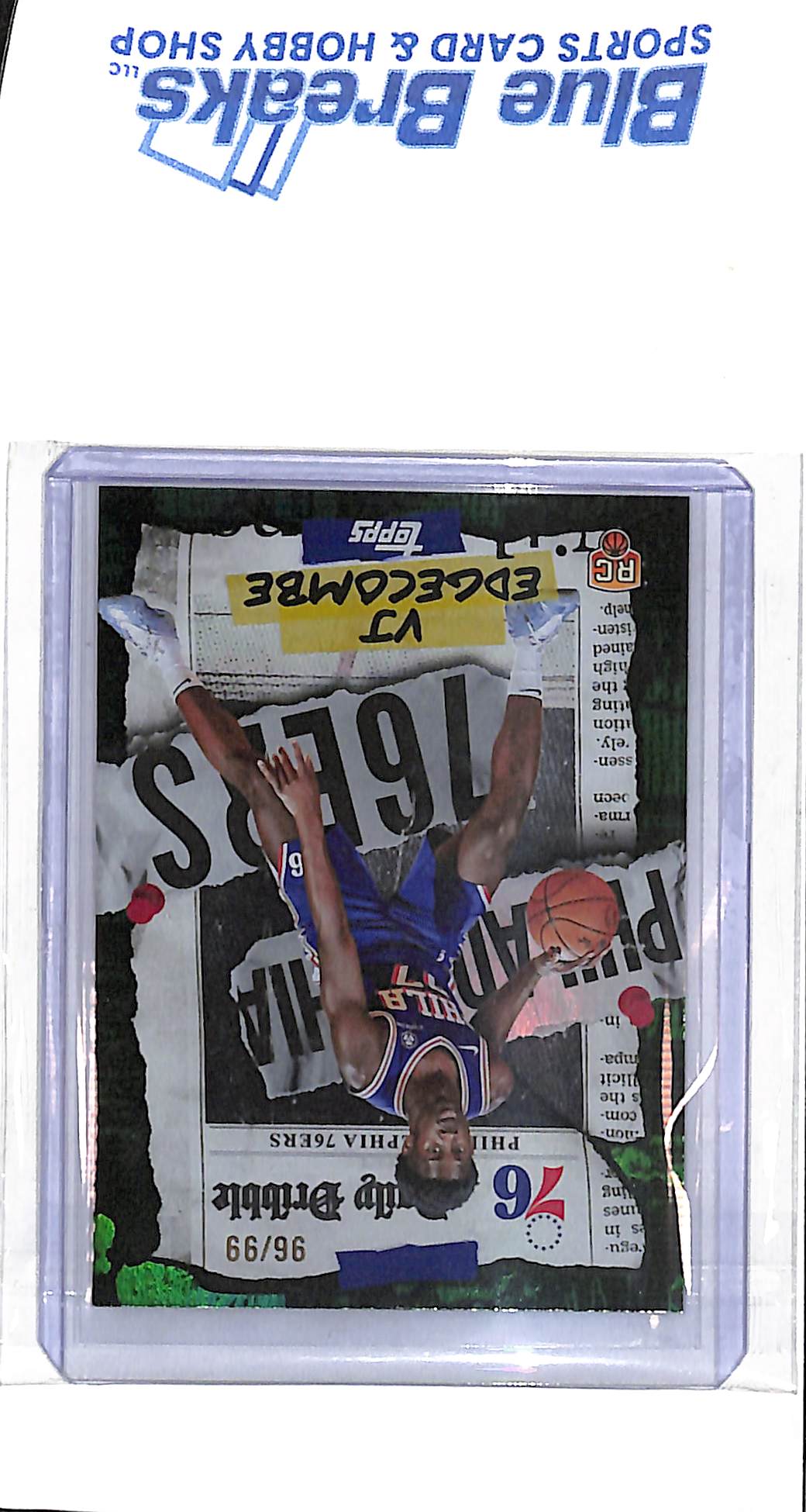 2025 Topps - Daily Dribble - Green Rainbow - VJ Edgecombe - 96/99 - RC - #DD-33 - basketball - 76ers