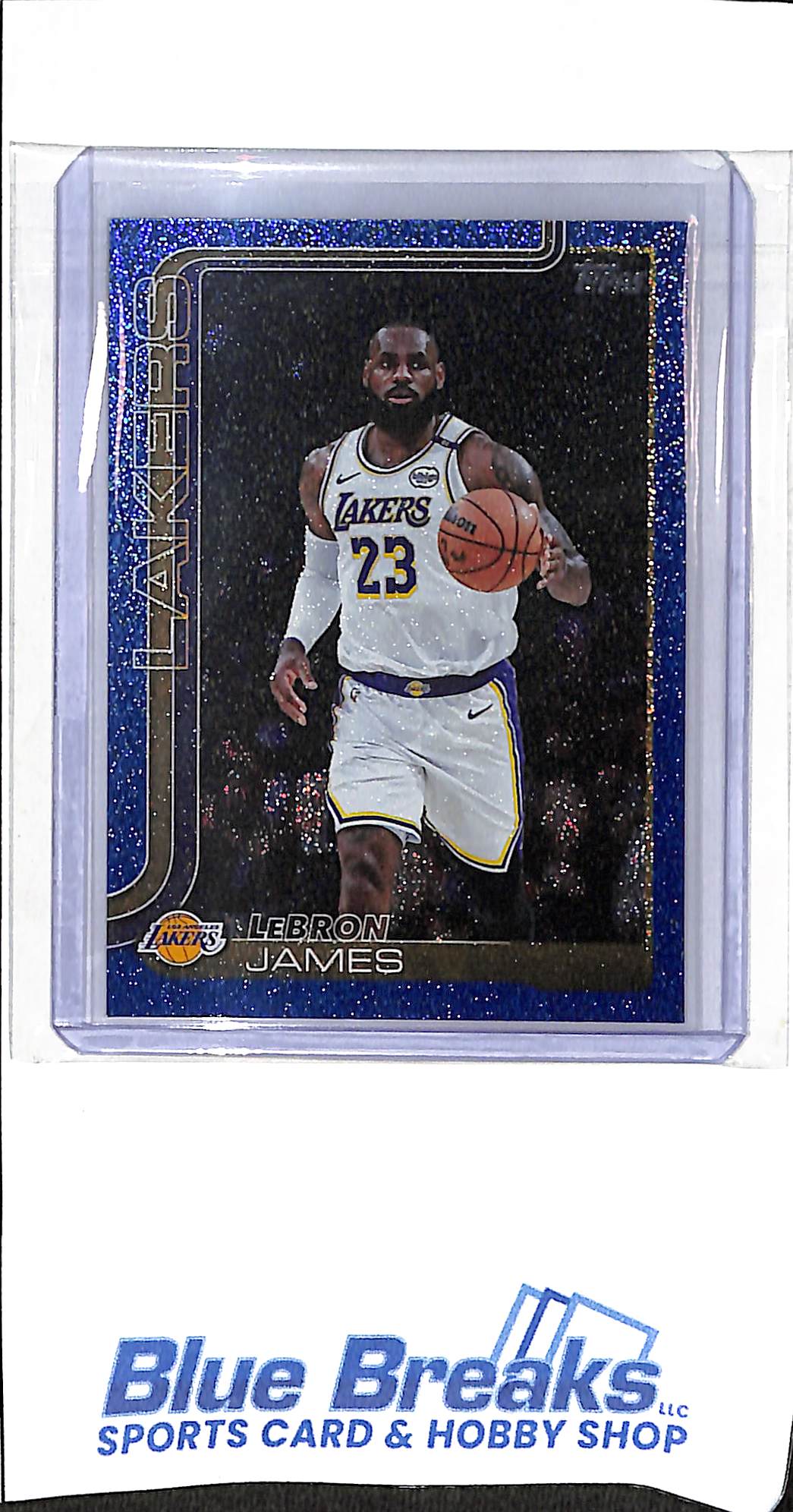 2025 Topps - flagship - sandglitter blue - SSP - Lebron James - #150 - basketball - Lakers