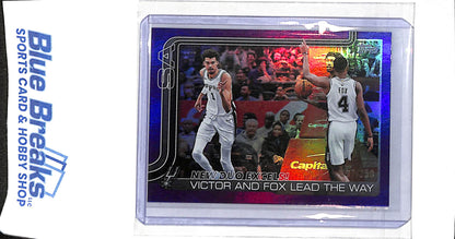 2025 Topps - flagship - purple rainbow - Victor Wembanyama - De'Aaron Fox - 097/250 - #300 - Spurs