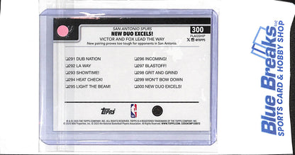 2025 Topps - flagship - purple rainbow - Victor Wembanyama - De'Aaron Fox - 097/250 - #300 - Spurs