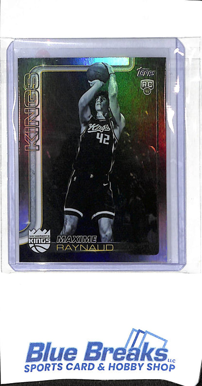 2025 Topps - flagship - blackout - Maxime Raynaud - RC - #243 - basketball - Kings