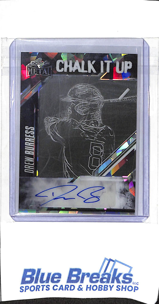 2025 Leaf Metal - Chalk It Up - Drew Burress - auto - 9/10 - #CU-DB1 - baseball - Yellow Jacket