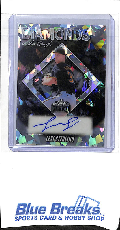 2025 Leaf Metal - Diamonds in the Rough - Levi Sterling - auto - 10/25 - #DR-LS1 - baseball - Pirates