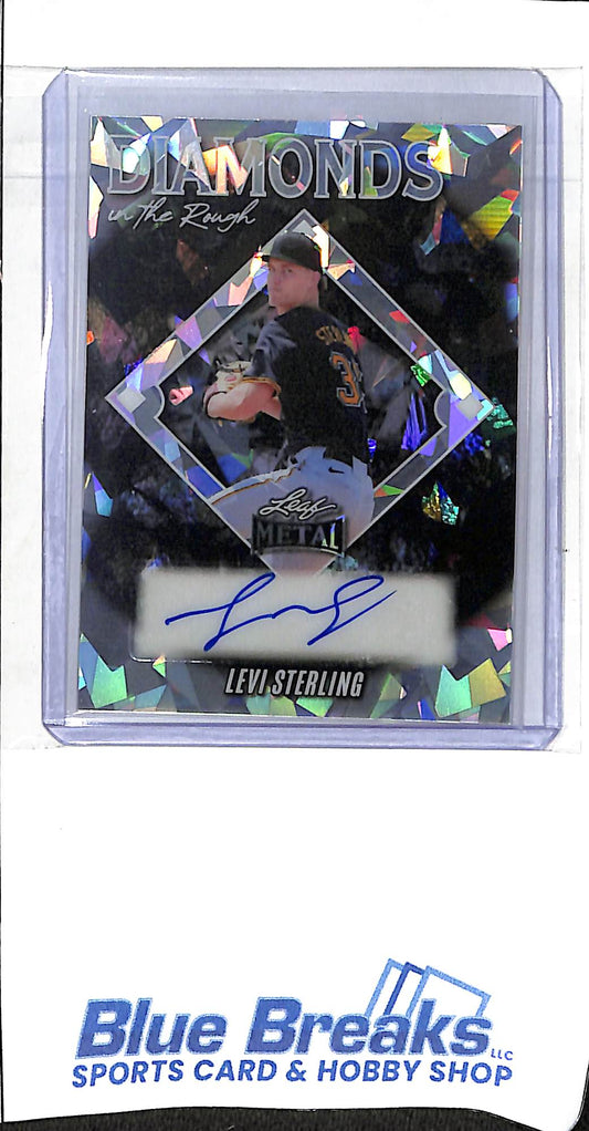 2025 Leaf Metal - Diamonds in the Rough - Levi Sterling - auto - 10/25 - #DR-LS1 - baseball - Pirates