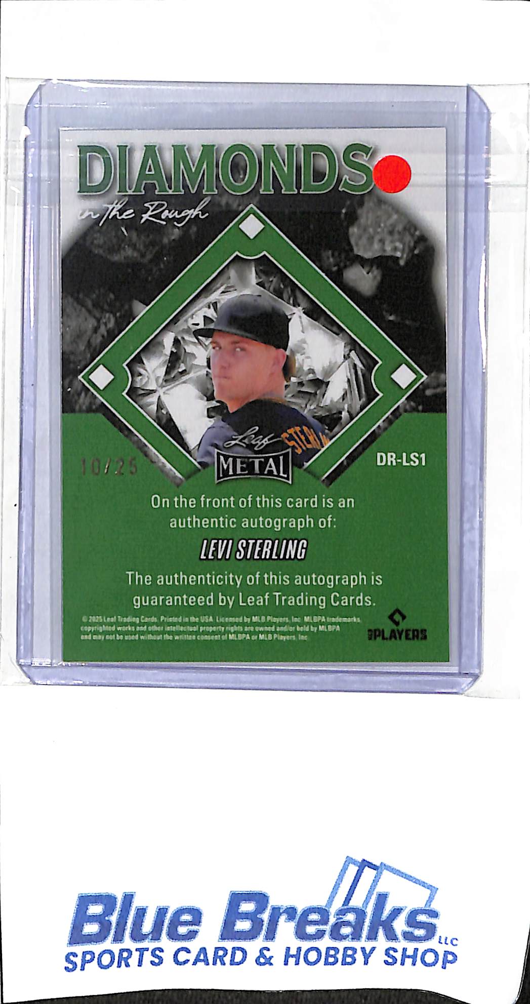 2025 Leaf Metal - Diamonds in the Rough - Levi Sterling - auto - 10/25 - #DR-LS1 - baseball - Pirates
