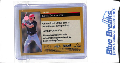 2025 Leaf Metal - Luke Dickerson - auto - 24/25 - #LGR-LD1 - baseball - Nationals
