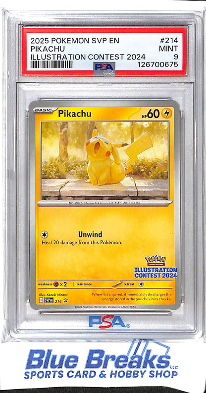 2025 Pokémon - Illustration Contest 2024 - Pikachu - 214 - PSA 9