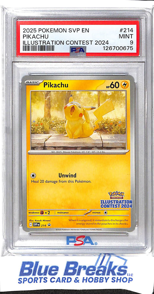 2025 Pokémon - Illustration Contest 2024 - Pikachu - 214 - PSA 9