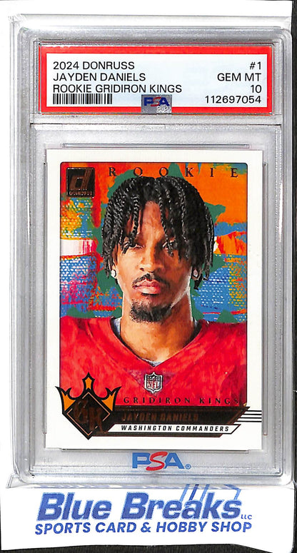 2024 Panini - Donruss - Rookie Gridiron Kings - Jayden Daniels - #1 - PSA 10 - football - Commanders