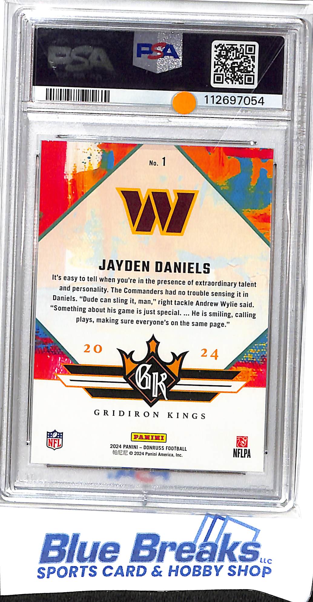 2024 Panini - Donruss - Rookie Gridiron Kings - Jayden Daniels - #1 - PSA 10 - football - Commanders