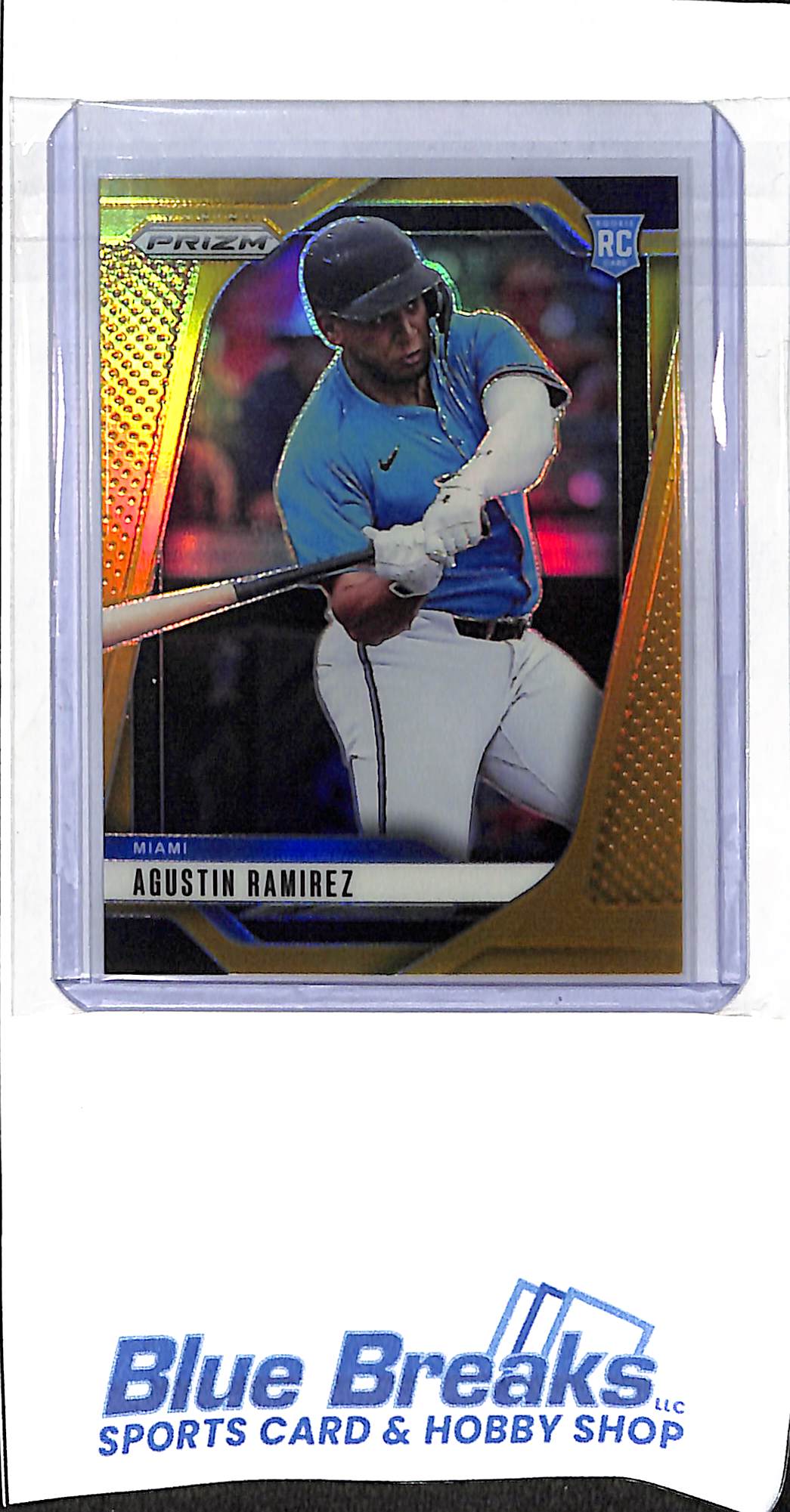 2025 Panini - Prizm - gold - Agustin Ramirez - 01/10 - RC - #34 - baseball - Marlins