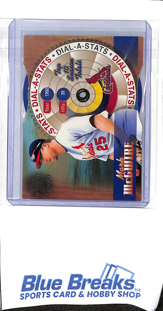 2000 Pacific - prism - Mark McGwire - Dial-A-Stats - #7 - baseball - Cardinals