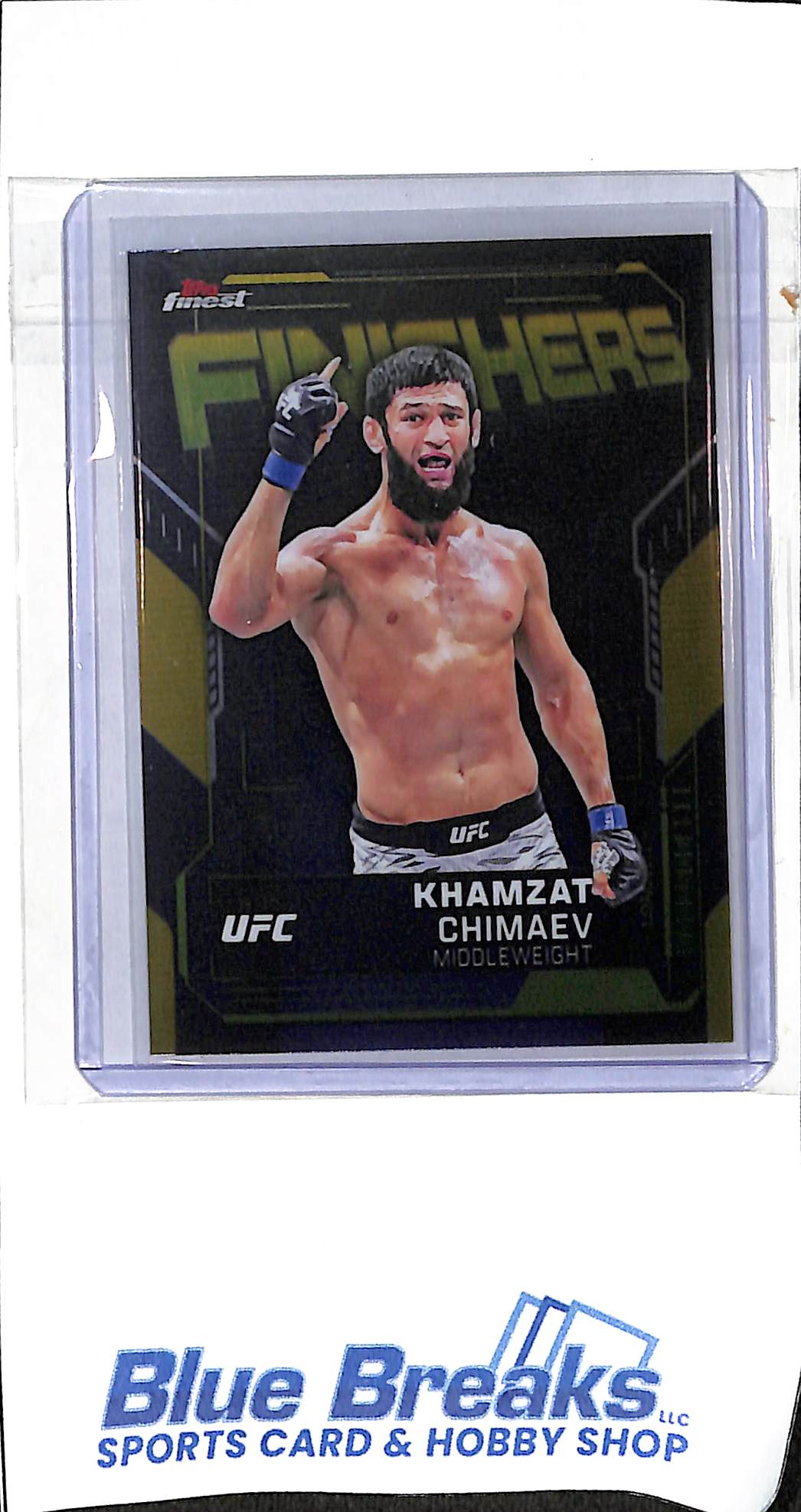 2025 Topps Finest - Finishers - middleweight - Khamzat Chimaev - #FN-4 - UFC
