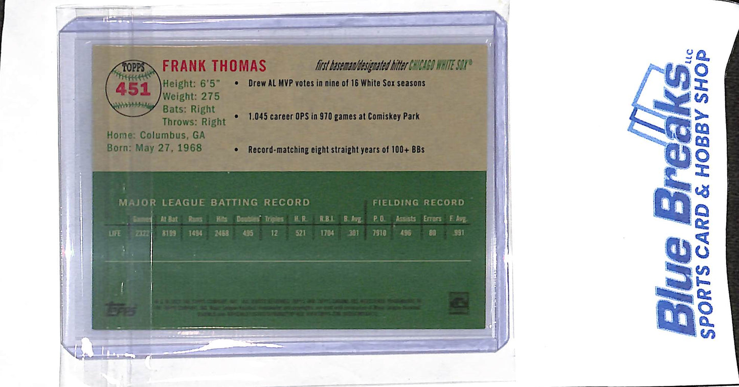 2023 Topps Chrome Platinum - Rose Gold Mini Diamond - Frank Thomas - 25/75 - #451 - baseball - White Sox