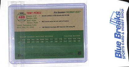 2023 Topps Chrome Platinum - Fuchsia - Tony Perez - 049/100 - #489 - baseball - Reds