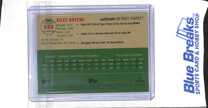 2023 Topps Chrome Platinum - orange - Riley Greene - 02/25 - #332 - baseball - Tigers