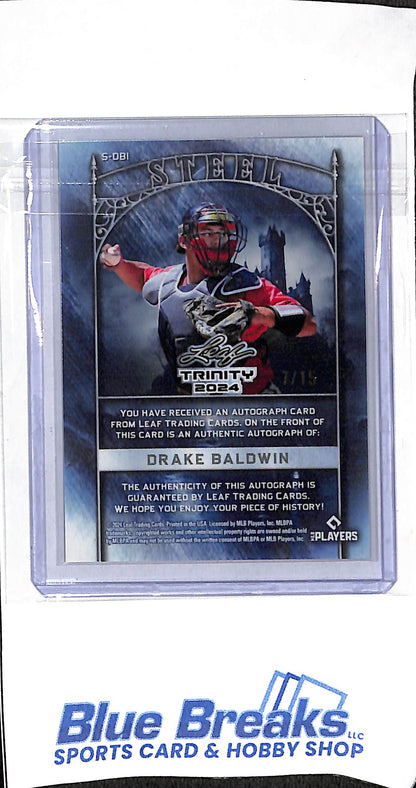 2024 Leaf - Trinity - Steel - Drake Baldwin - auto - 7/15 - #S-DB1 - baseball - Braves