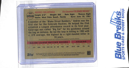 2025 Topps - Archives - Andres Galarraga - auto - 1956 fan favorite - #56FFA-AGA - baseball - Rockies