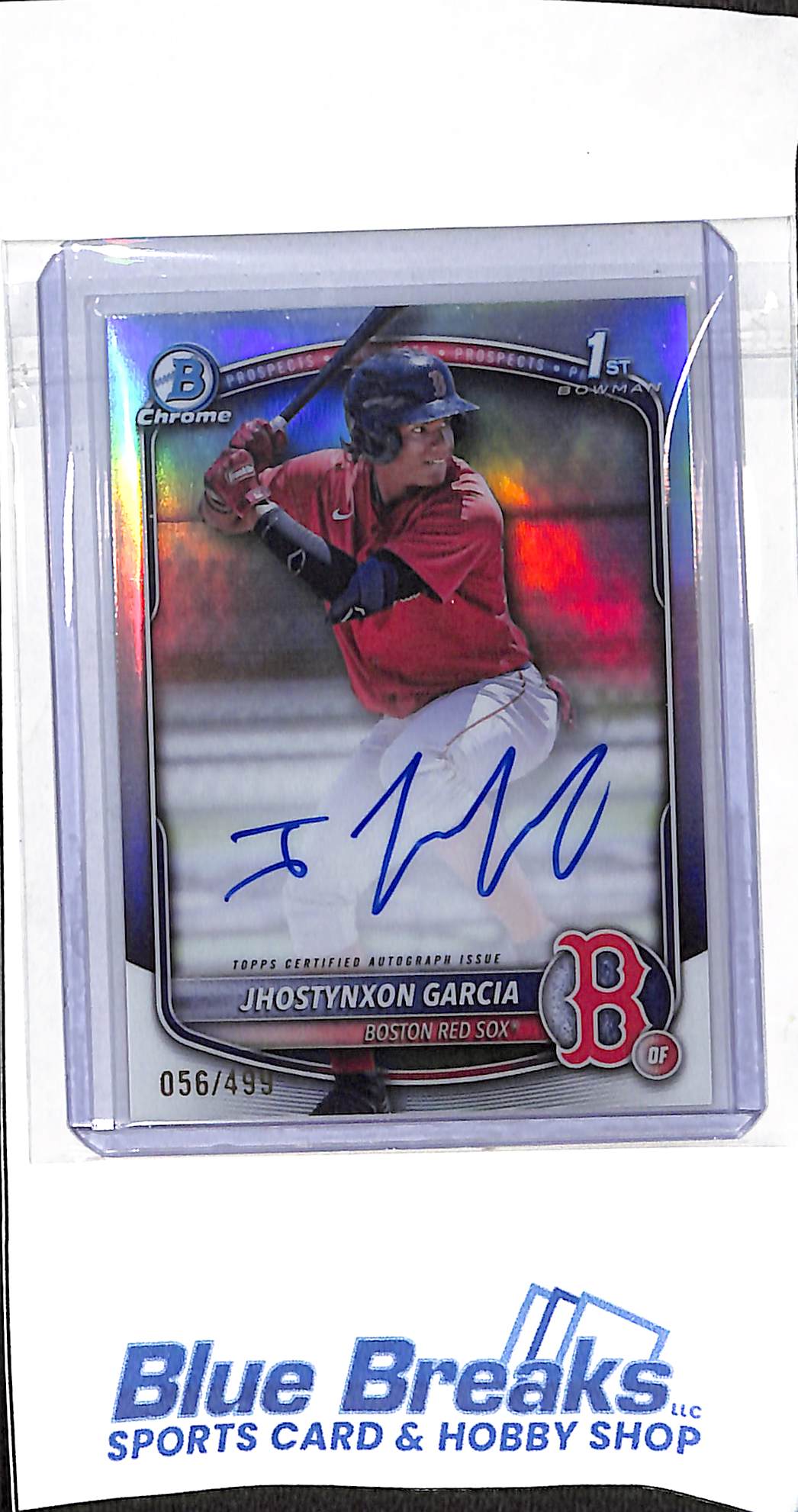 2025 Bowman Chrome - 1st Bowman - refractor - Jhostynxon Garcia - auto - 056/499 - #CPA-JGA - baseball - Red Sox