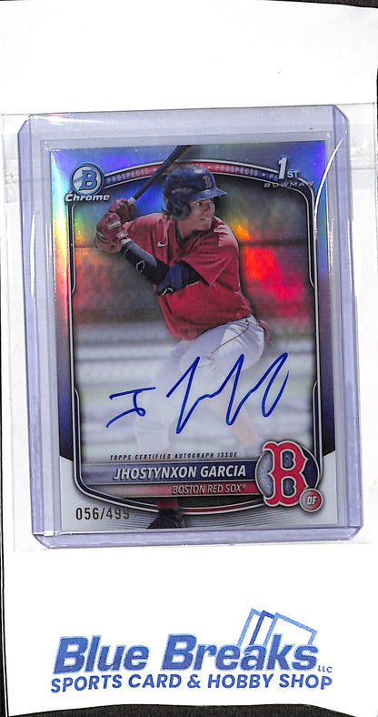 2025 Bowman Chrome - 1st Bowman - refractor - Jhostynxon Garcia - auto - 056/499 - #CPA-JGA - baseball - Red Sox