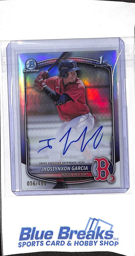 2025 Bowman Chrome - 1st Bowman - refractor - Jhostynxon Garcia - auto - 056/499 - #CPA-JGA - baseball - Red Sox