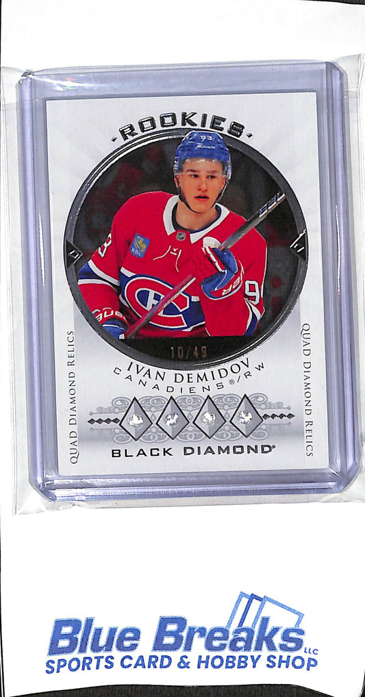 2025-26 Black Diamond - Quad Diamond Relics - Rookies - Ivan Demidov - 10/49 - #BDRR-ID - hockey - Canadiens