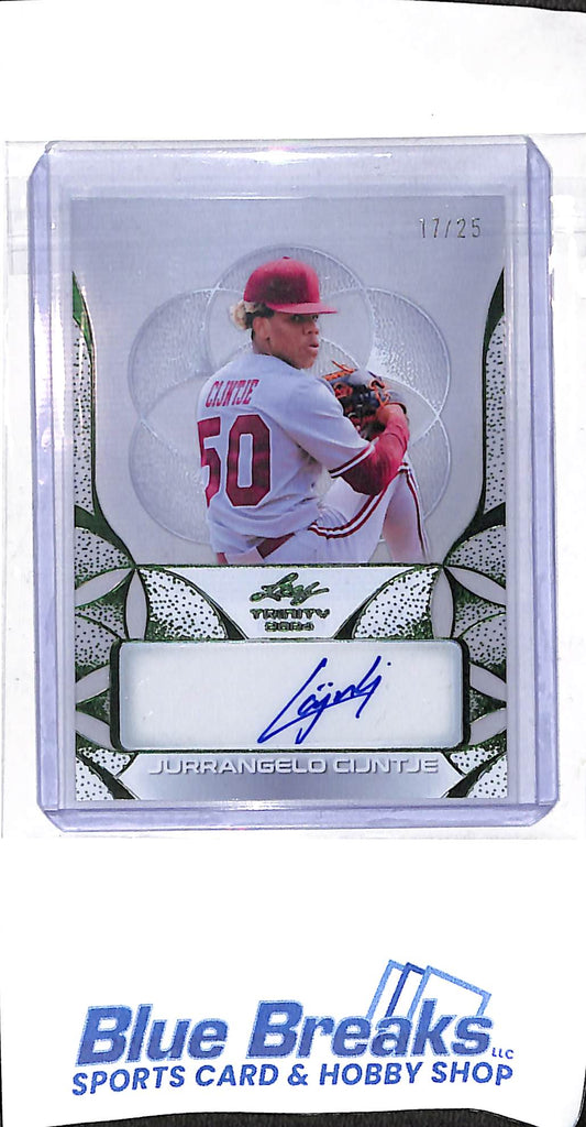 2024 Leaf - Trinity - green - Jurrangelo Cijntne - auto - 17/25 - #CA-JC3 - baseball - Mariners