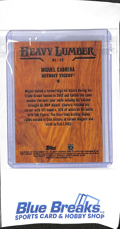 2025 Topps Update - Heavy Lumber - Miguel Cabrera - #HL-53 - baseball - Tigers