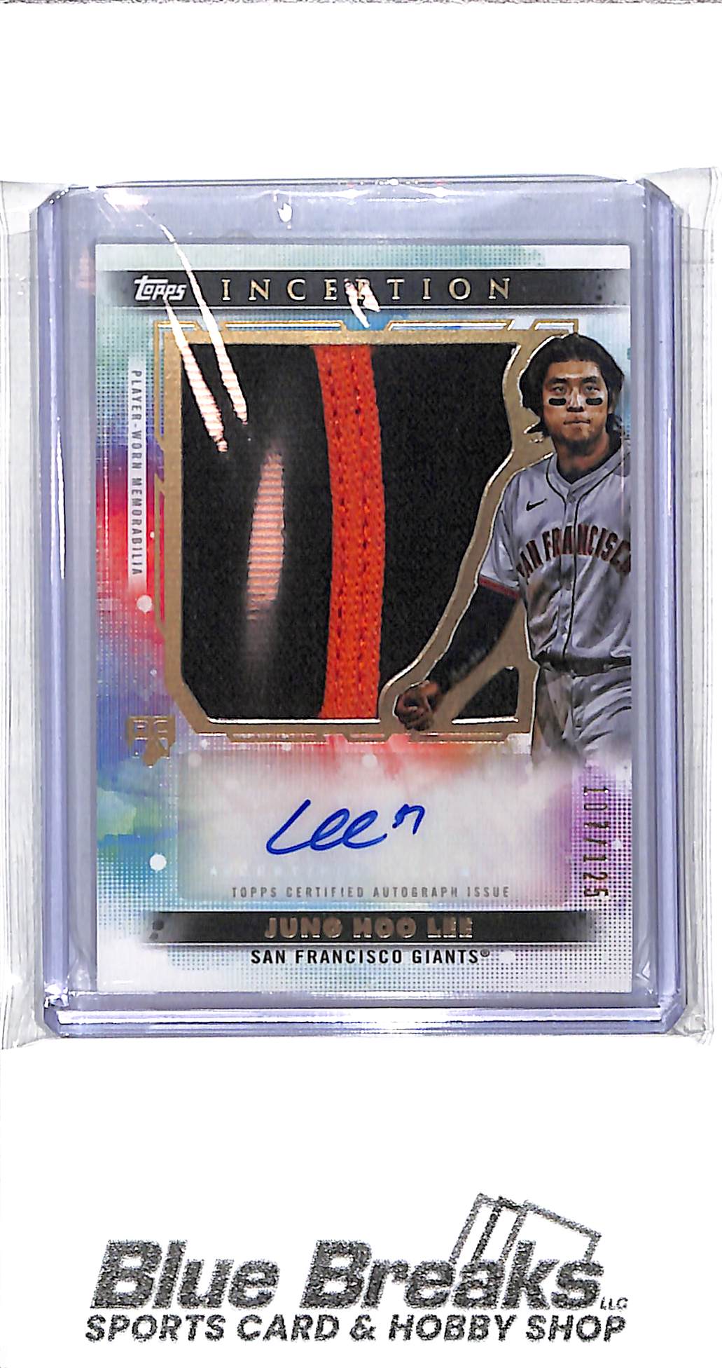 2024 Topps - Inception - Jung Hoo Lee - auto - relic - 107/125 - RC - #AJP-JH - baseball - Giants