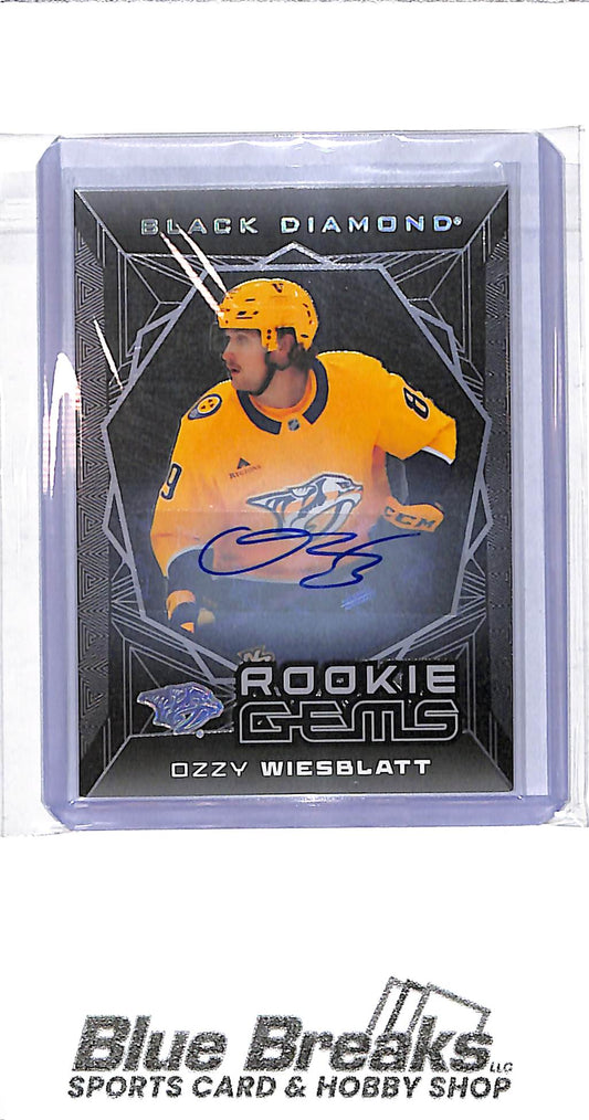 2025-26 Upper Deck - Black Diamond - Rookie Gems - Ozzy Wiesblatt - auto - 46/99 - #RGS-OW - hockey - Predators