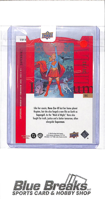 2026 Upper Deck - Platinum Power - red - Supergirl - 30/33 - #12 of 15 - entertainment - Superman
