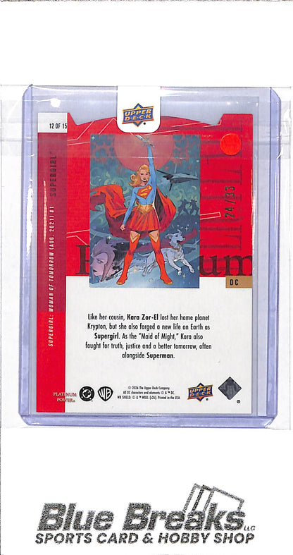 2026 Upper Deck - Platinum Power - red - Supergirl - 24/33 - #12 of 15 - entertainment - Superman
