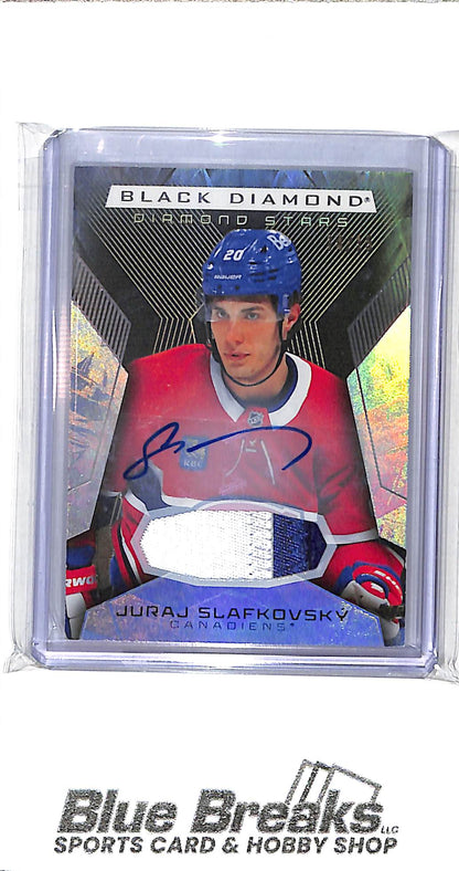 2025-26 Upper Deck - Black Diamond - Premium Relic Auto - Diamond Stars - Juraj Slafkovsky - 14/15 - #BDS-JS - hockey - Canadiens