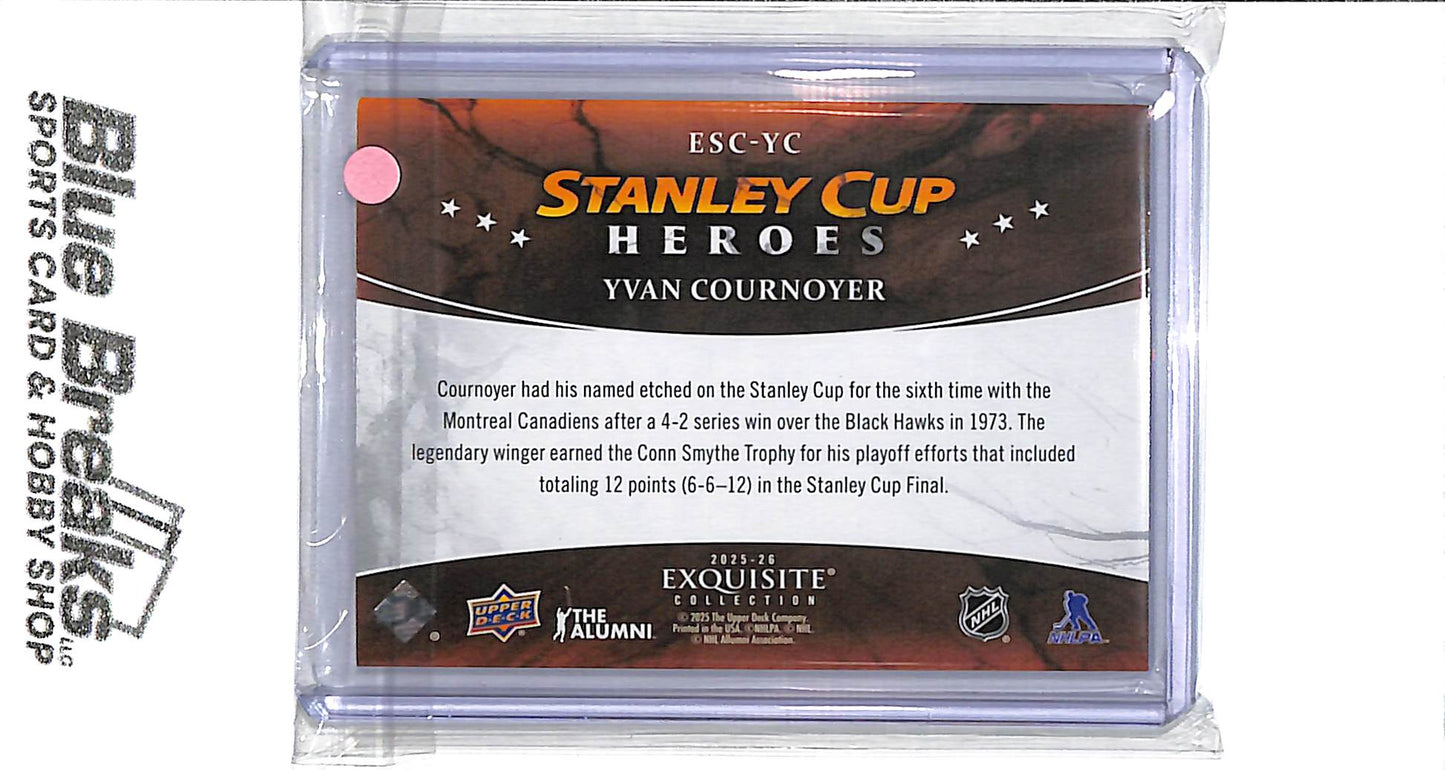 2025-26 Upper Deck - Exquisite - Stanley Cup Heroes - Yvan Cournoyer - 201/299 - #ESC-YC - hockey - Canadiens