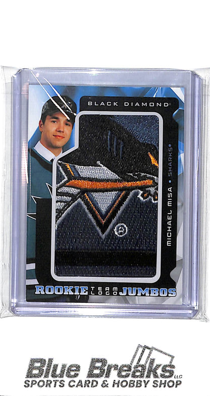 2025-26 Upper Deck - Black Diamond - Team Logo Rookie Jumbos - Michael Misa - #RTL-MM - hockey - Sharks