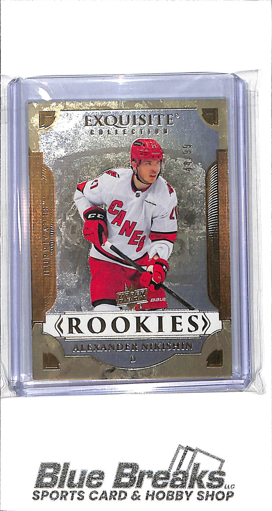 2025 Upper Deck - Exquisite - Rookies - Alexander Nikishin - 44/99 - #R-AN - hockey - Hurricanes