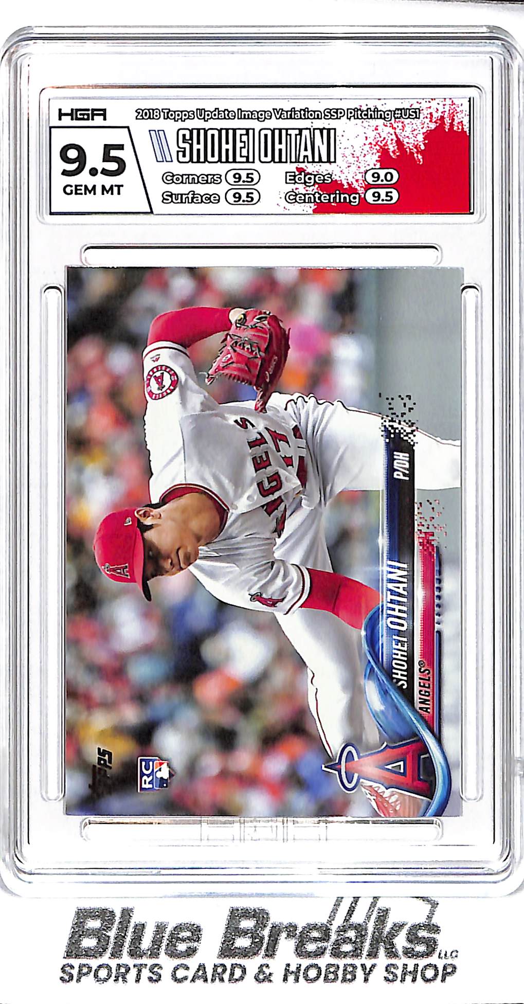 2018 Topps - Shohei Ohtani - Los Angeles Angels - Baseball - Update - Image Variation SSP - HGA 9.5