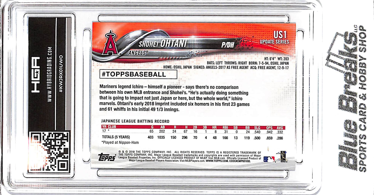 2018 Topps - Shohei Ohtani - Los Angeles Angels - Baseball - Update - Image Variation SSP - HGA 9.5