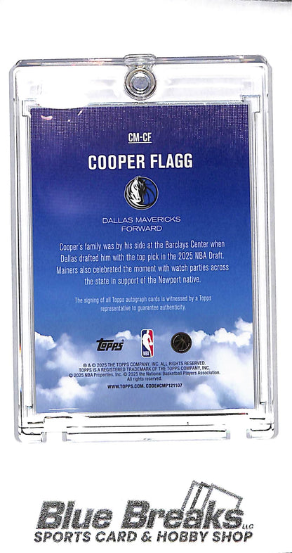 2025 Topps - Cooper Flagg - Rookie Card - Basketball - Dallas Mavericks - Contemporary Marks - Auto - # CM-CF