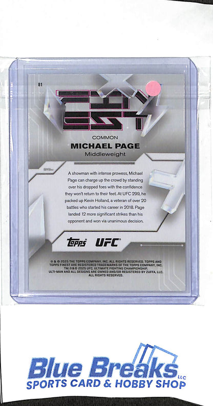 2025 Topps Finest - common - Michael Page - 096/200 - #81 - UFC - middleweight
