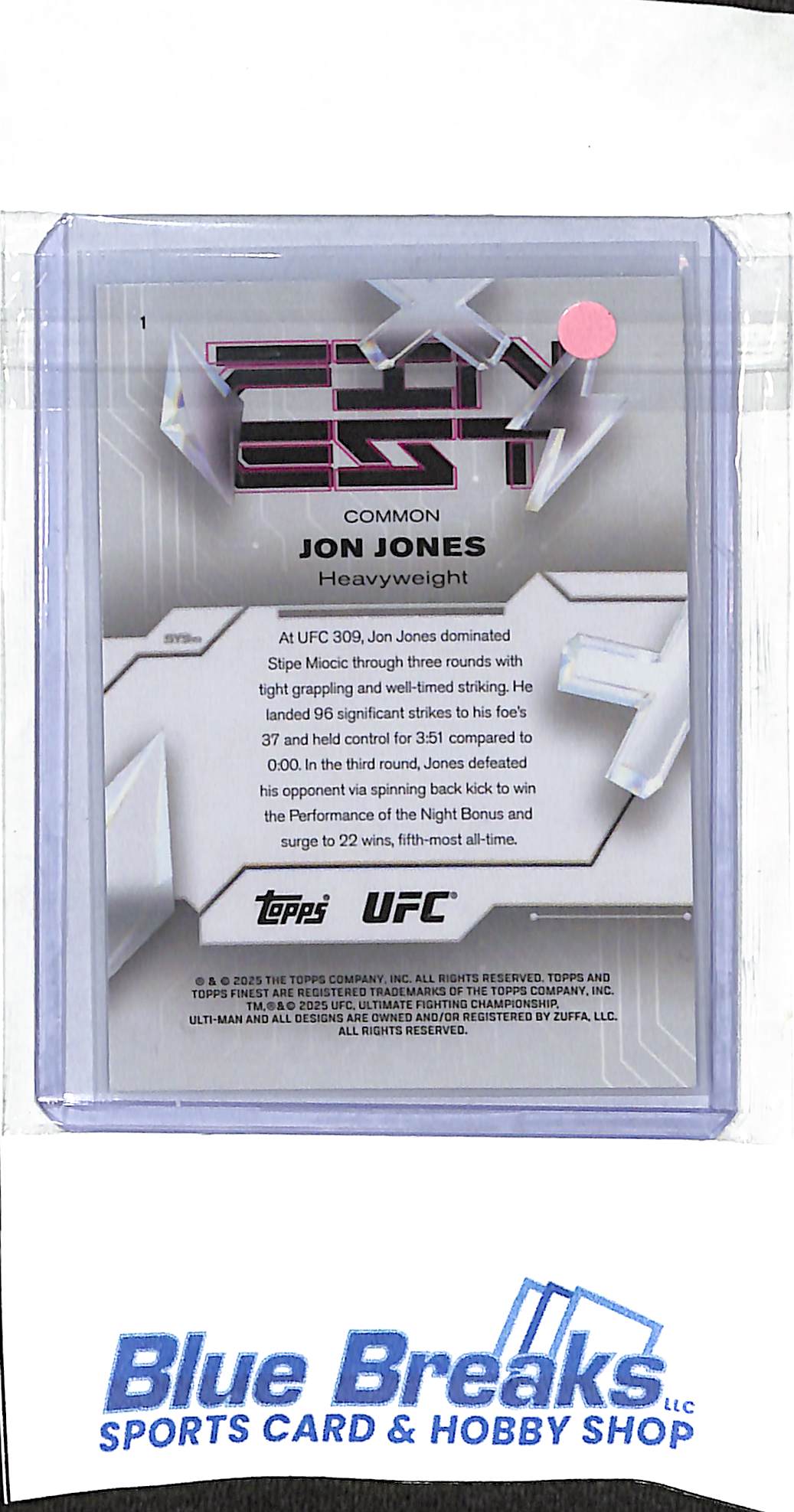 2025 Topps Finest - common - Jon Jones - 074/150 - #1 - UFC - heavyweight