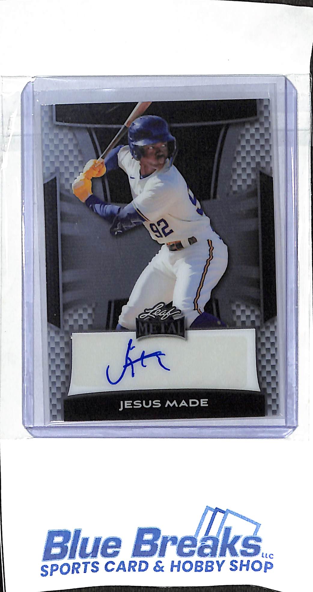 2025 Leaf - Metal - Jesus Made - auto - 01/49 - #BA-JM1 - baseball - Brewers