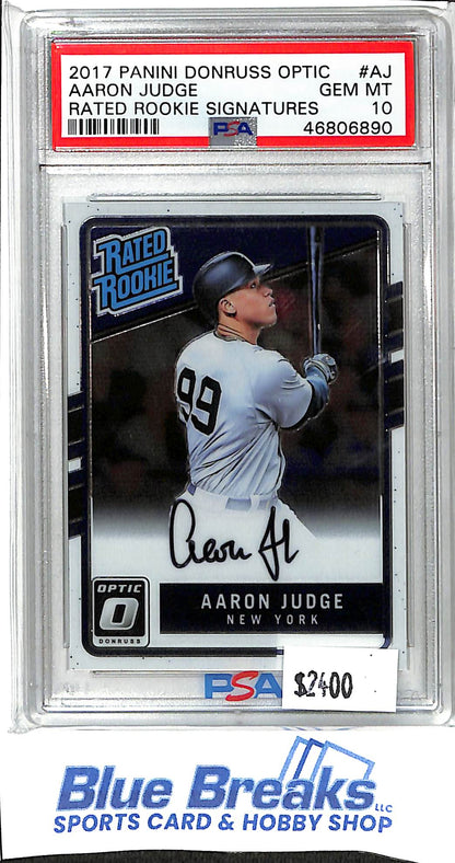 2017 Panini Donruss Optic - Aaron Judge - New York Yankees - Baseball -  Rated Rookie Signatures - PSA 10 - # AJ