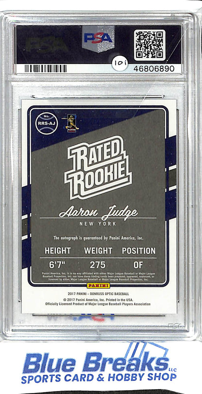 2017 Panini Donruss Optic - Aaron Judge - New York Yankees - Baseball -  Rated Rookie Signatures - PSA 10 - # AJ