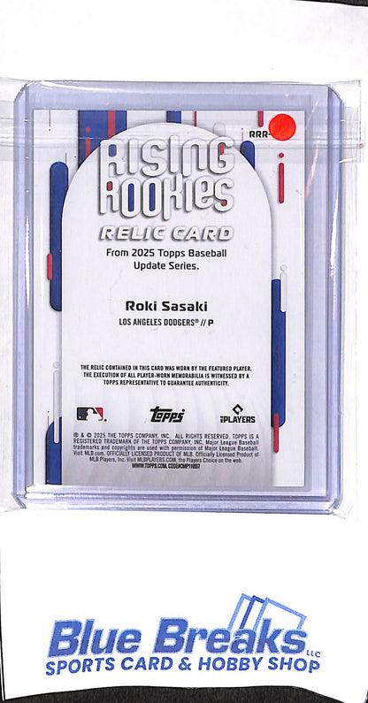 2025 Topps Update - Rising Rookies - Roki Sasaki - relic - RC - #RRR-RS - baseball - Dodgers